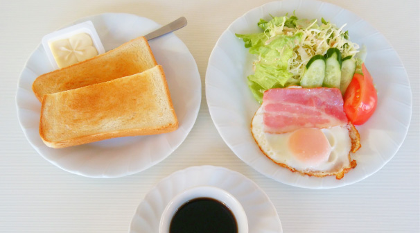 朝食はグレードアップできます